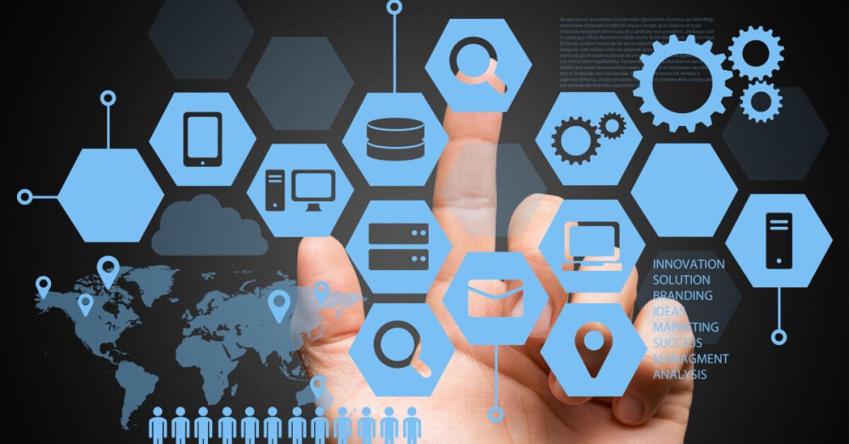 Person interacting with a visual interface
