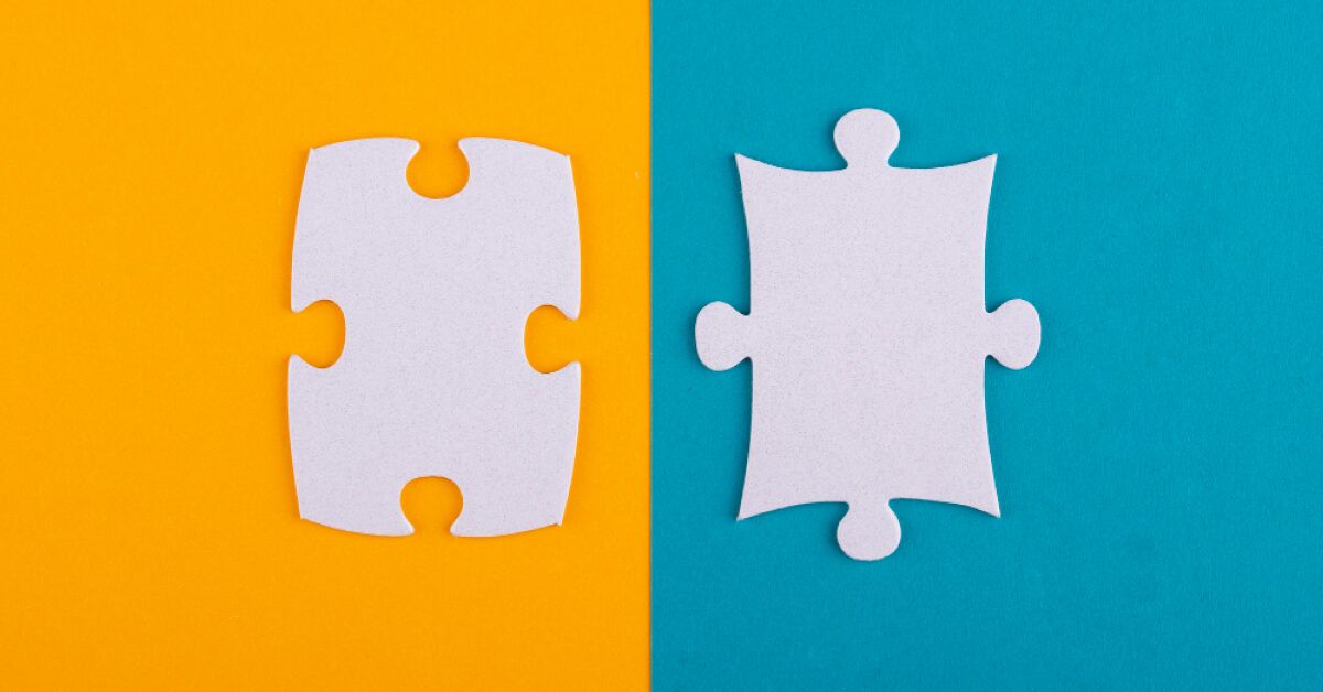 Two different types of puzzle pieces