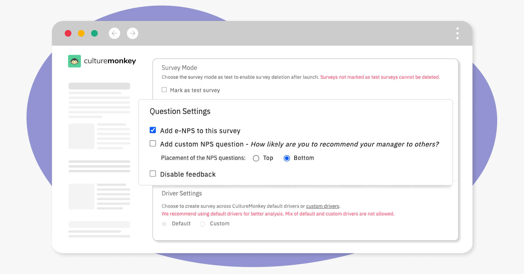 Custom eNPS surveys for maximum efficiency