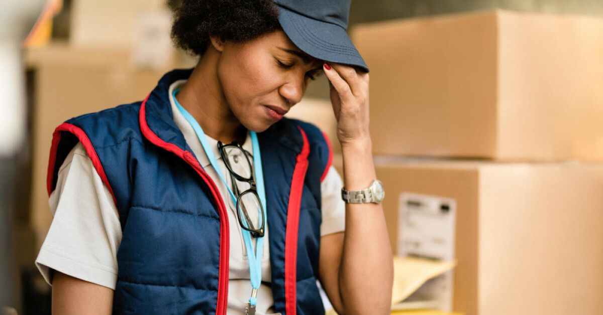Frustrated frontline employee