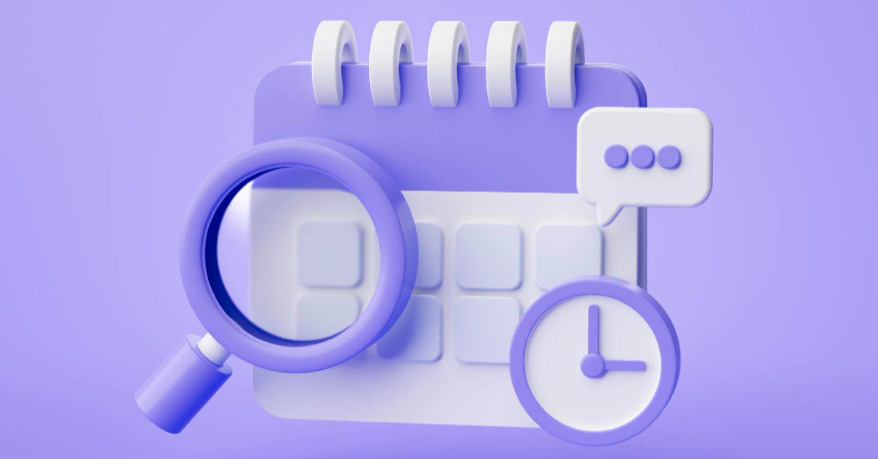 Icons around a calendar