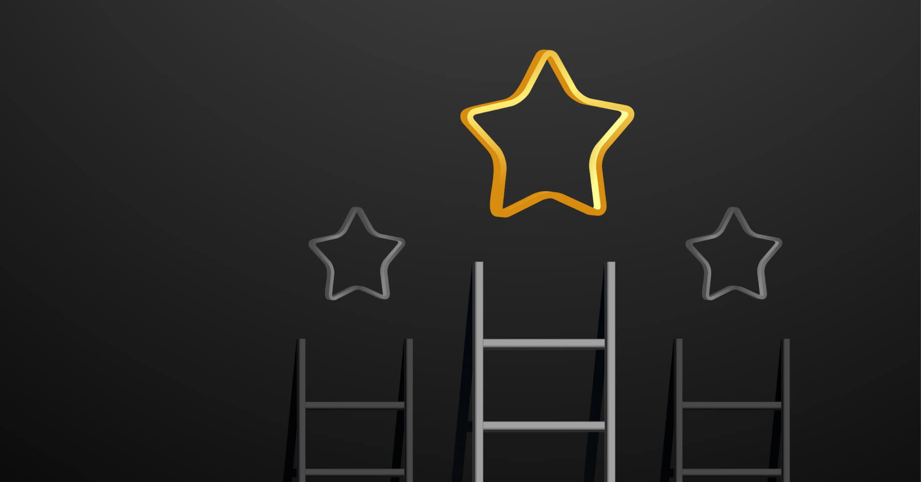 Ladders with stars over them