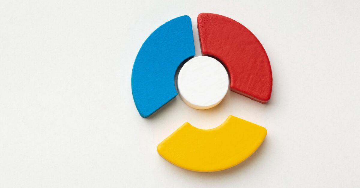 Wooden pie chart image