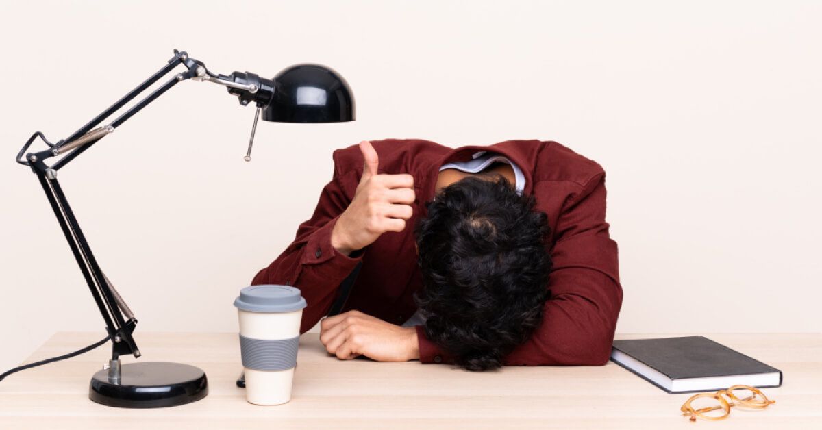 Tired survey participant