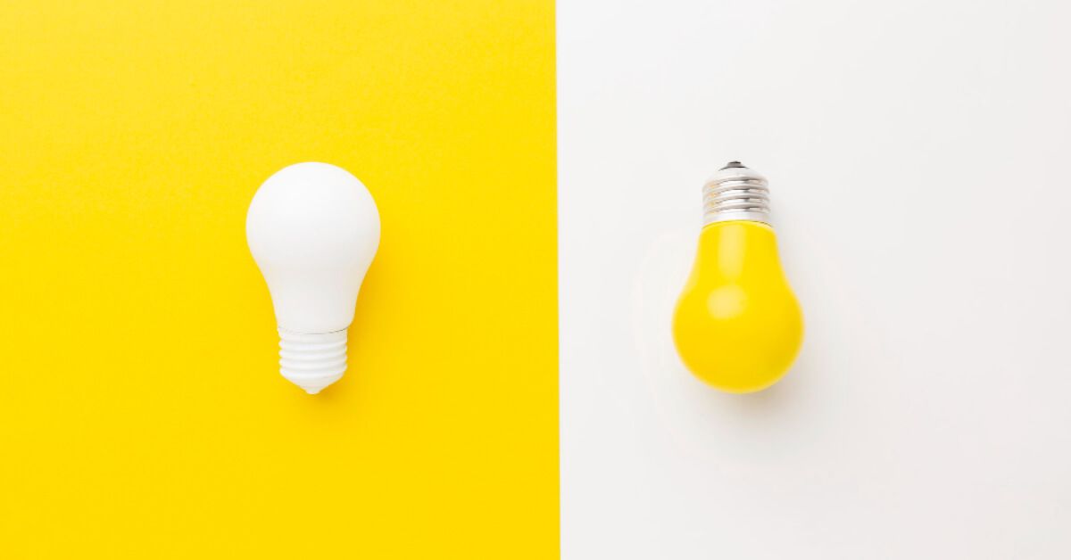 Two bulbs parallel against each other