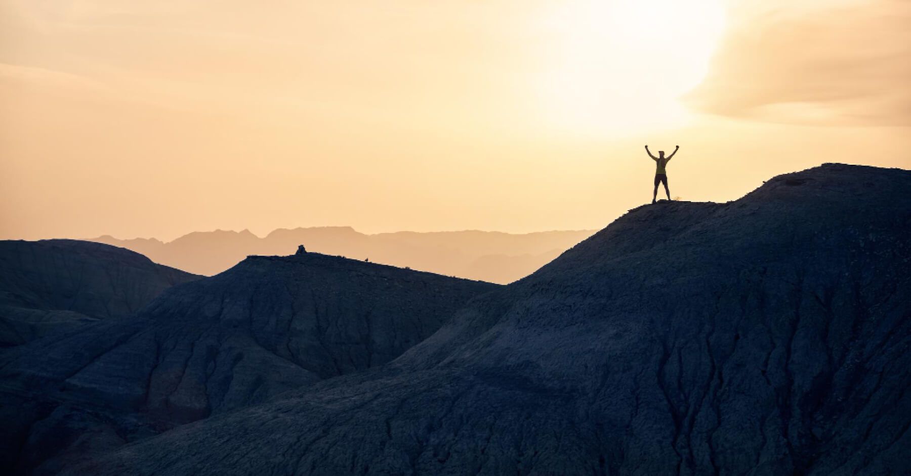 Man climbing mountain