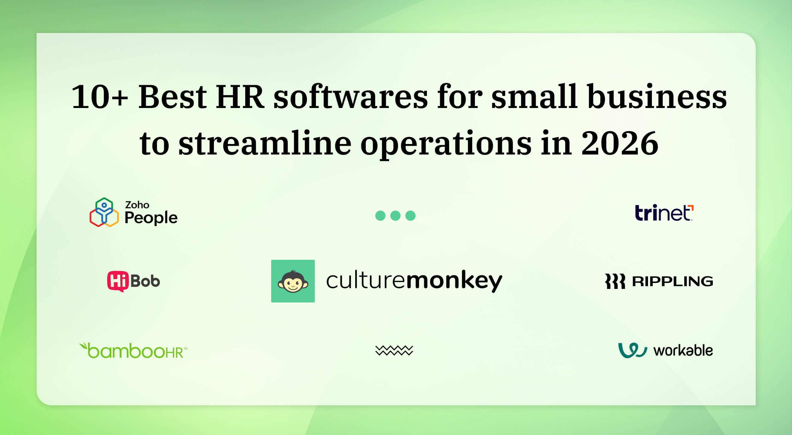 10+ Best HR softwares for small business to streamline operations in 2026