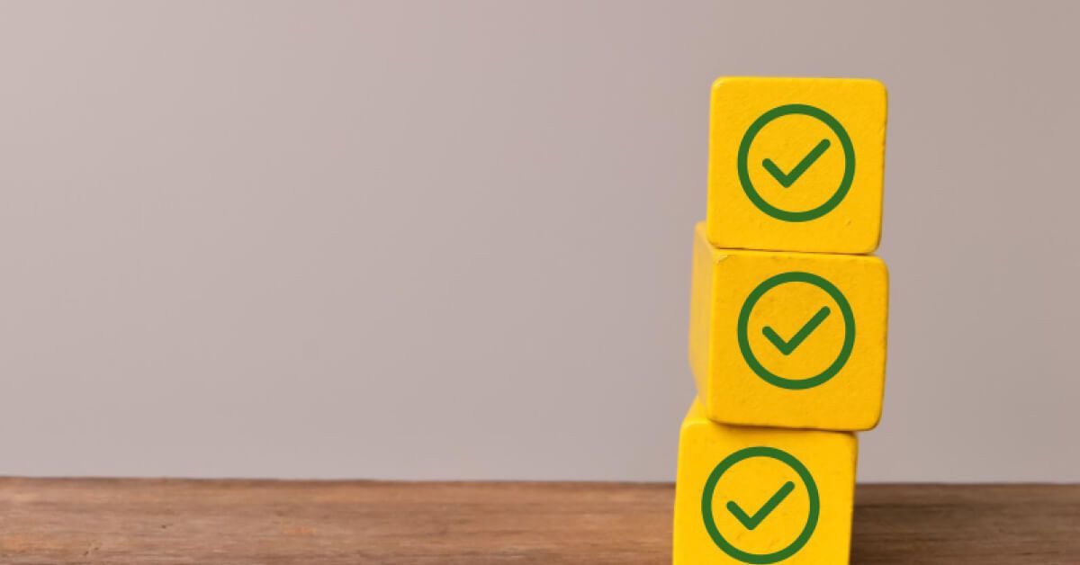 blocks with ticks stacked on top