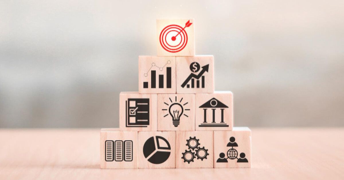 Wooden blocks of various financial aspects