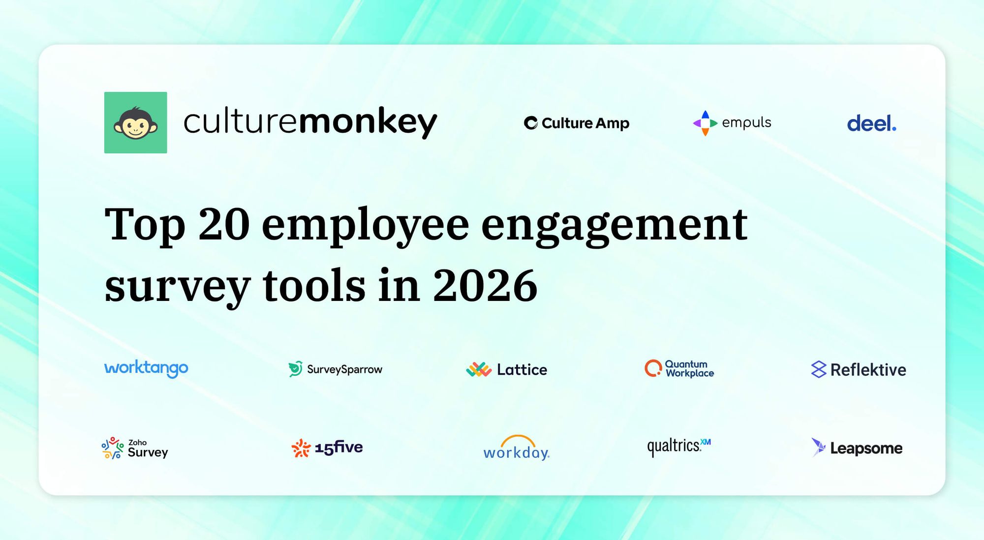 Top 20 employee engagement survey tools in 2026