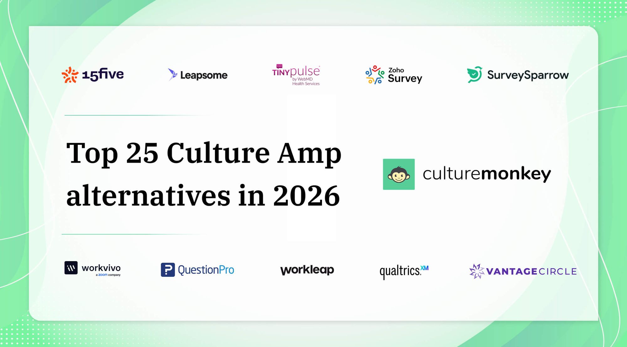 Top 25 Culture Amp alternatives in 2026