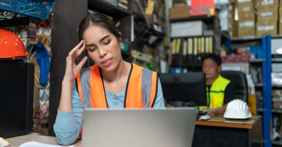 worker struggling with an issue