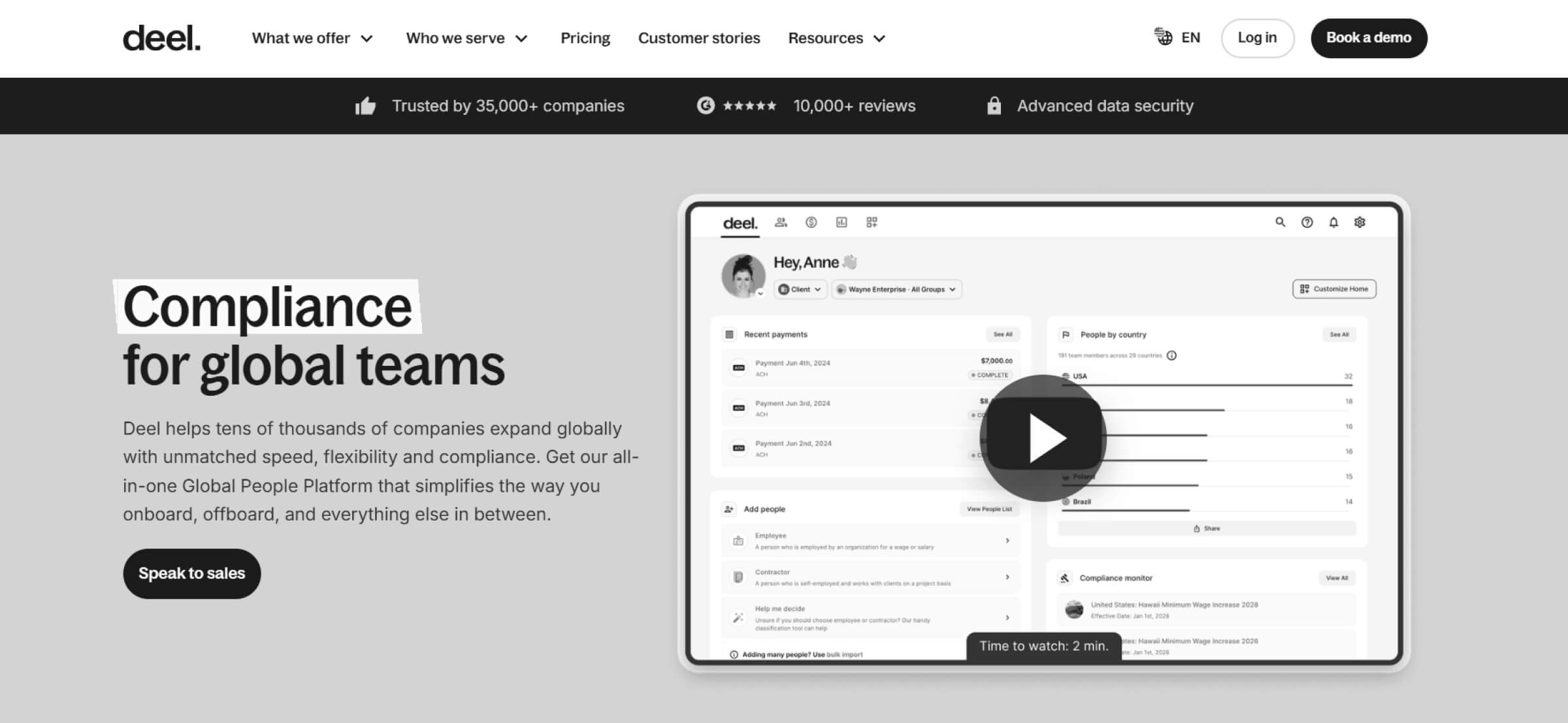 Deel Engage, employee survey