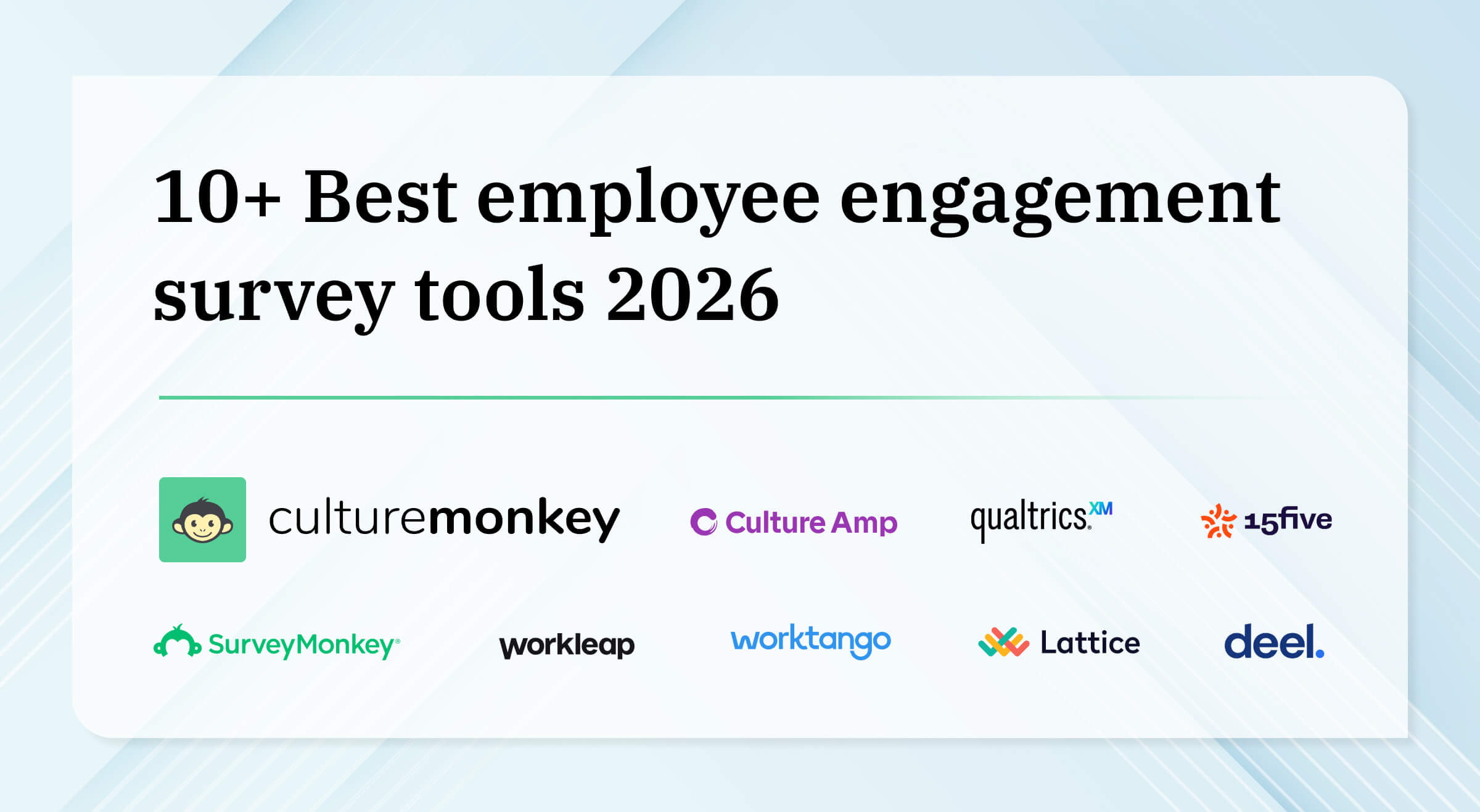 10+ Best employee engagement survey tools 2026