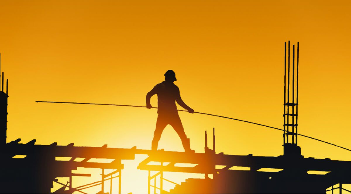 Construction worker working