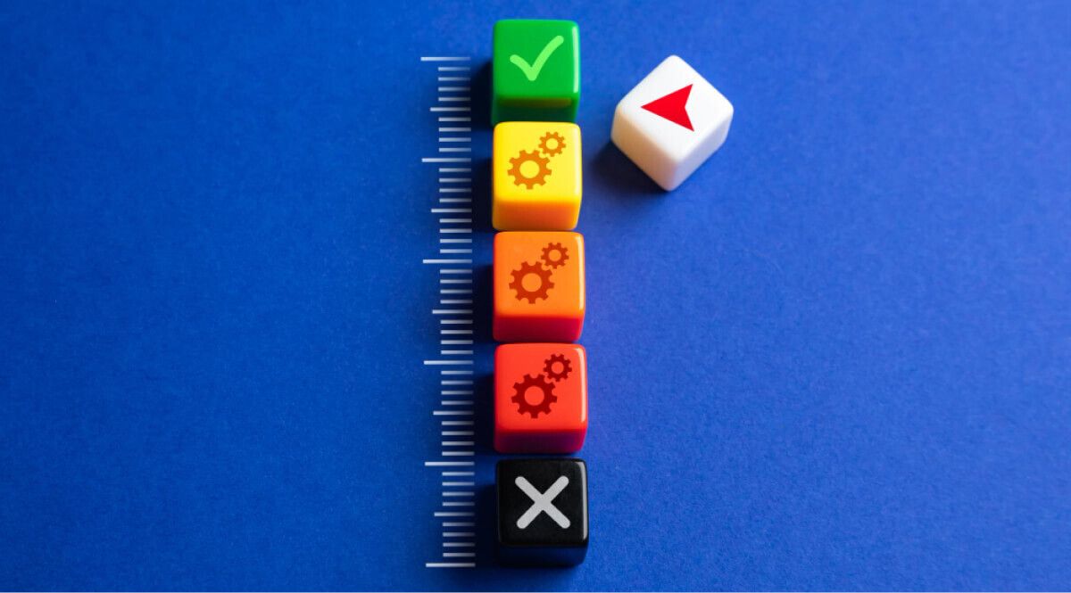 Plastic blocks showing eNPS scores