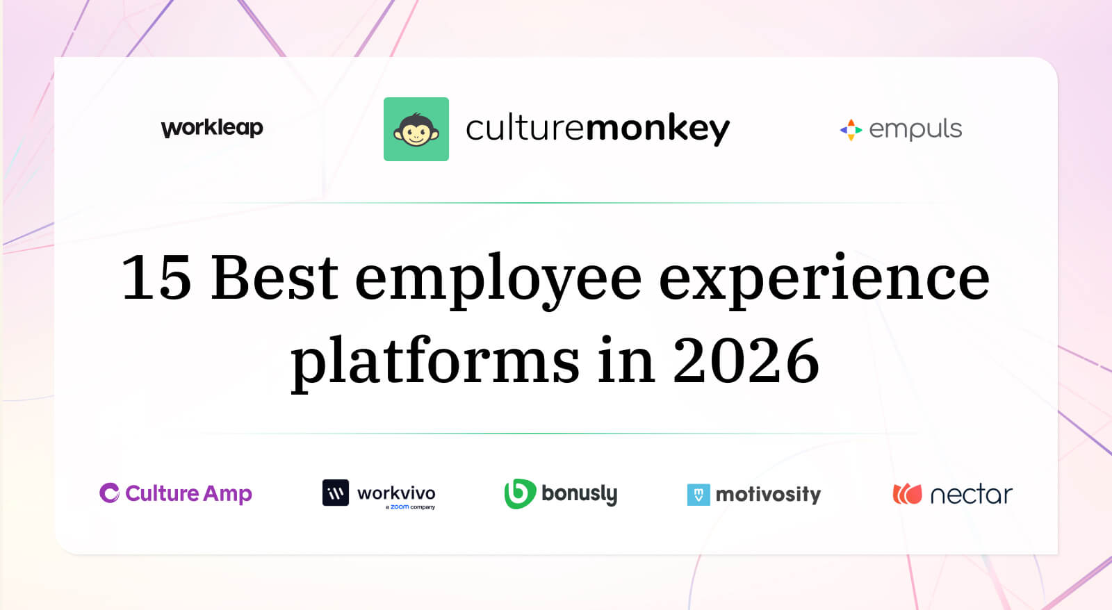 15 Best employee experience platforms in 2026