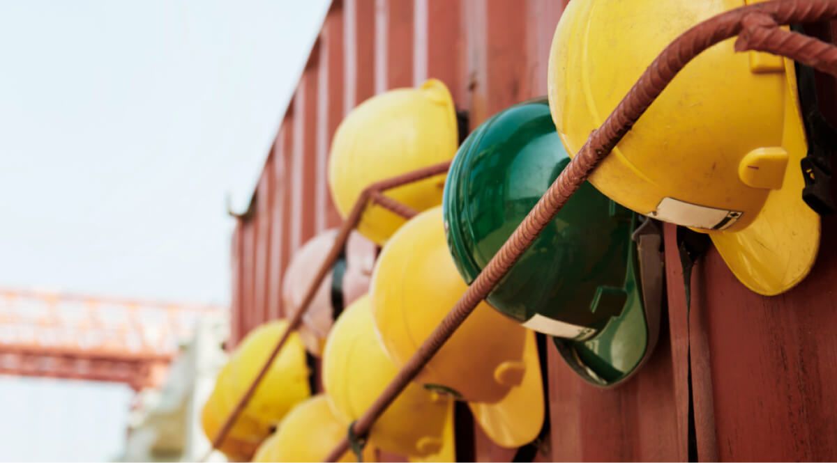 construction worker helmets