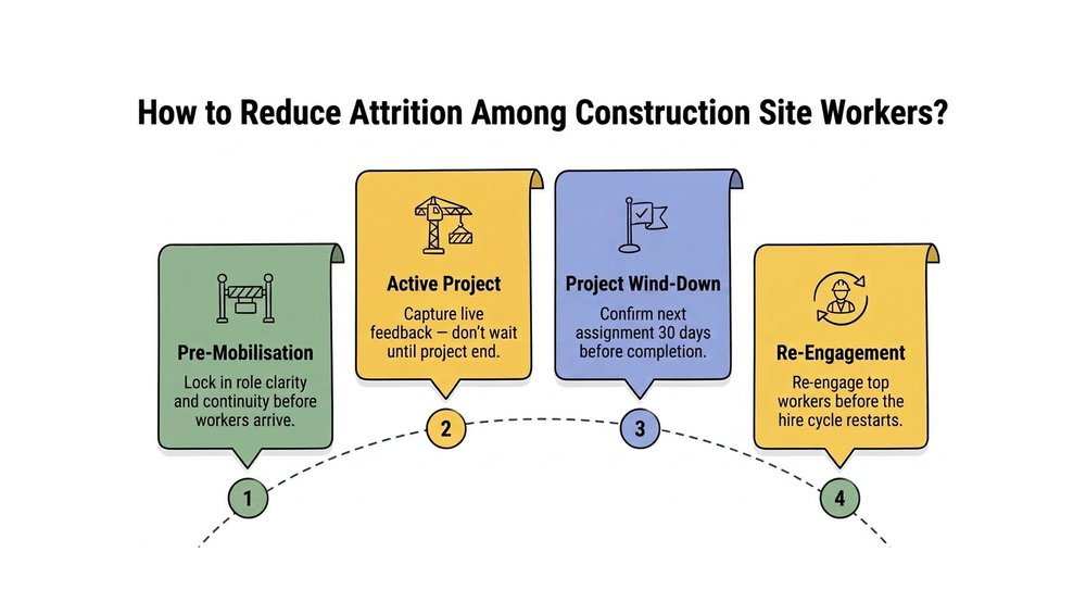 how to reduce rework on construction sites uk (real... Reducing attrition among construction site workers: A guide
