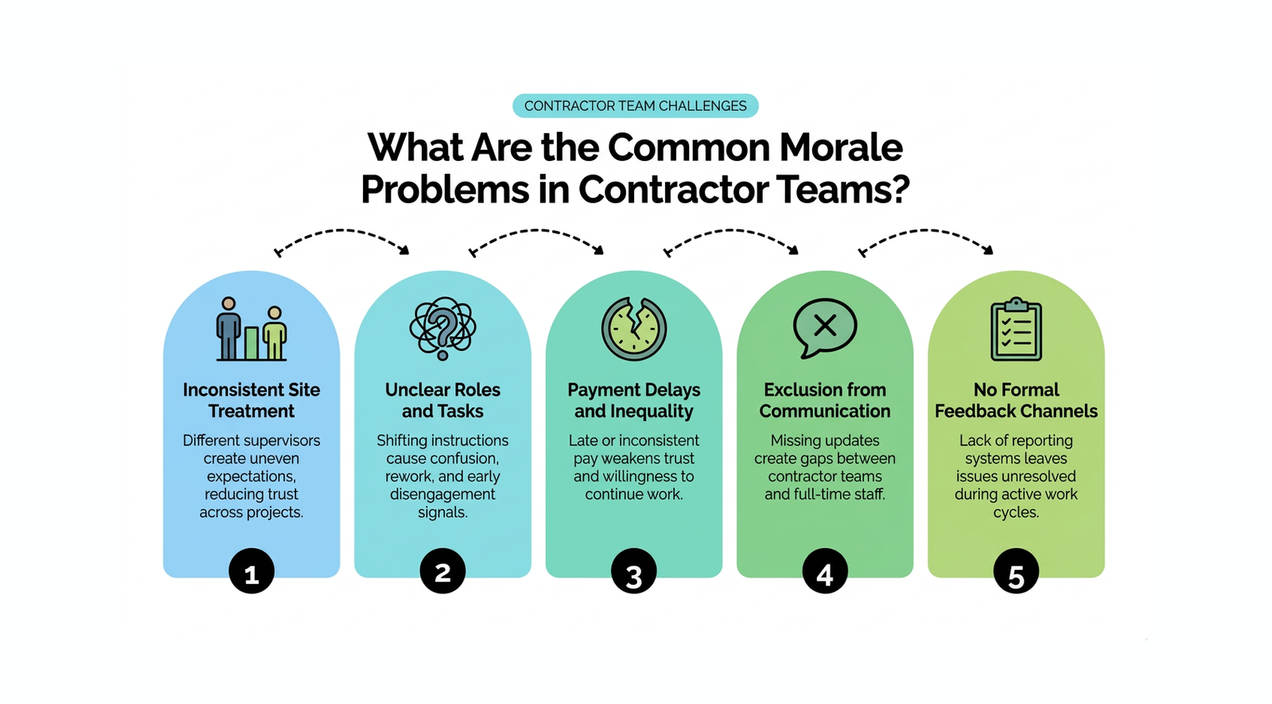 Managing morale in contractor-heavy workforces: A system-level guide