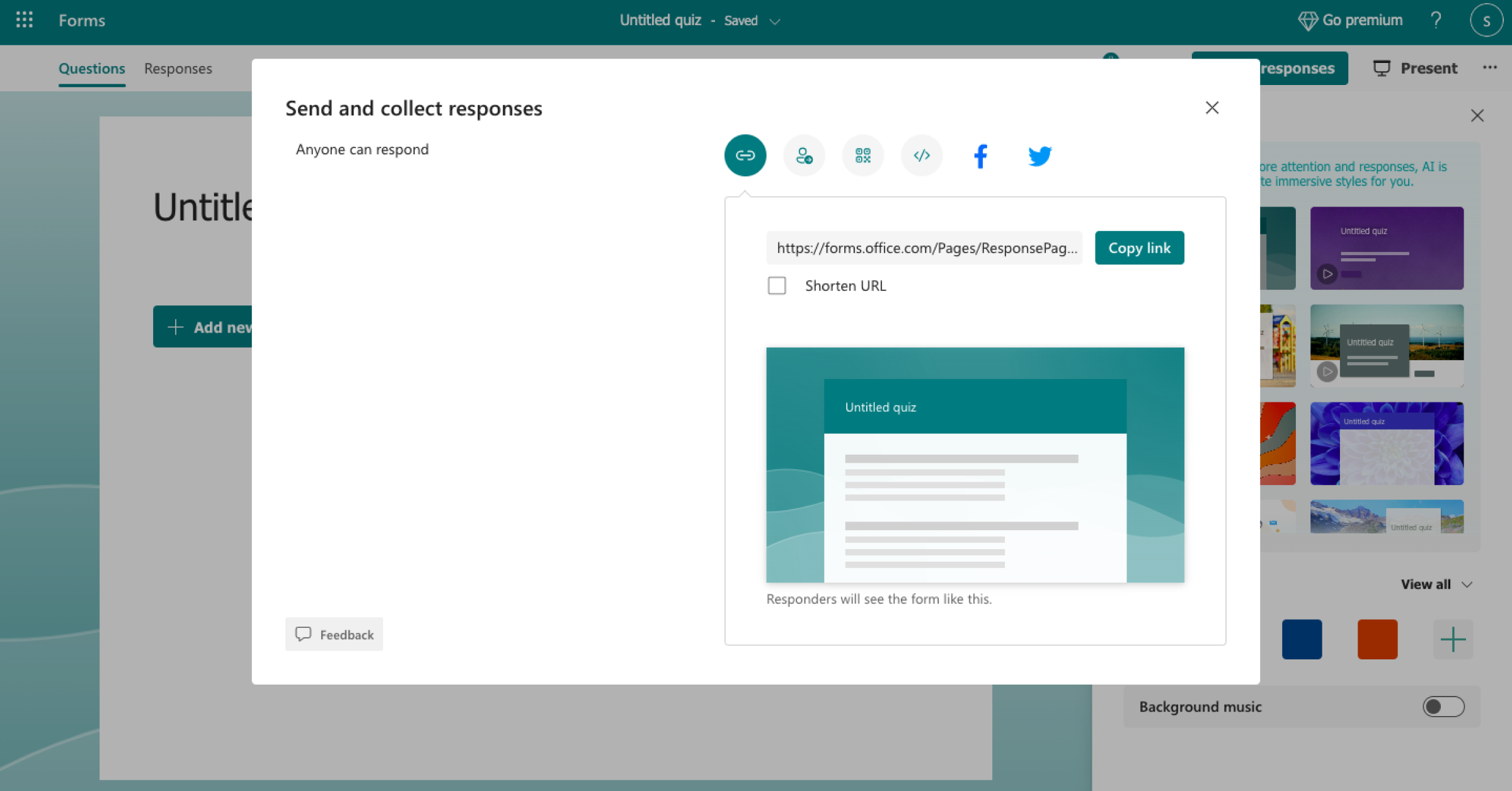 How to collect anonymous employee feedback with Microsoft Forms?