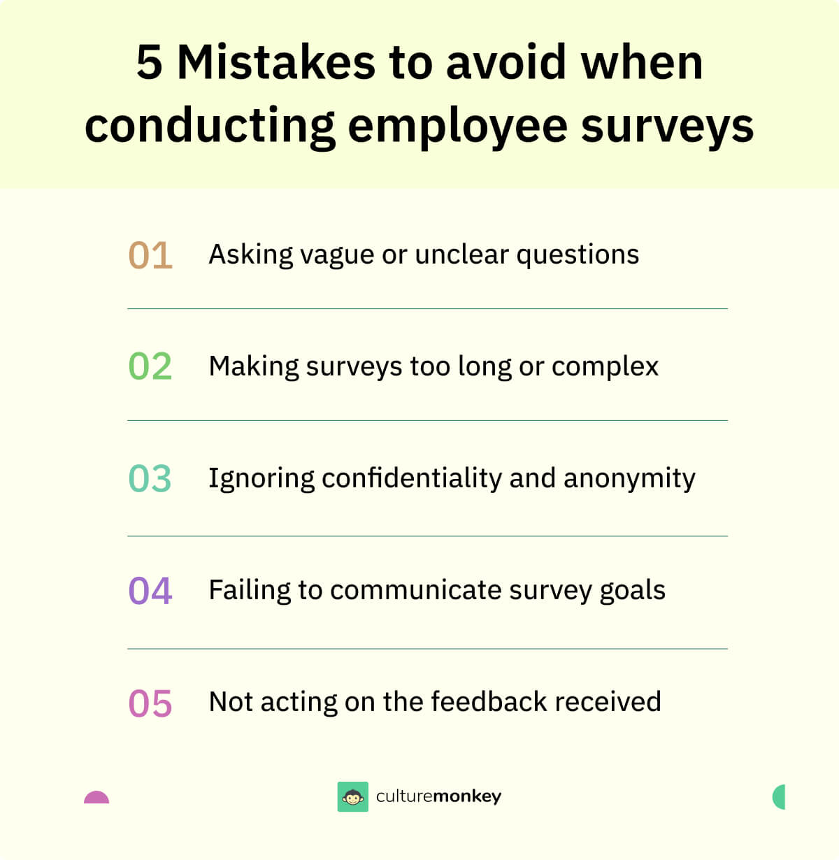 5 Mistakes to avoid when conducting employee surveys