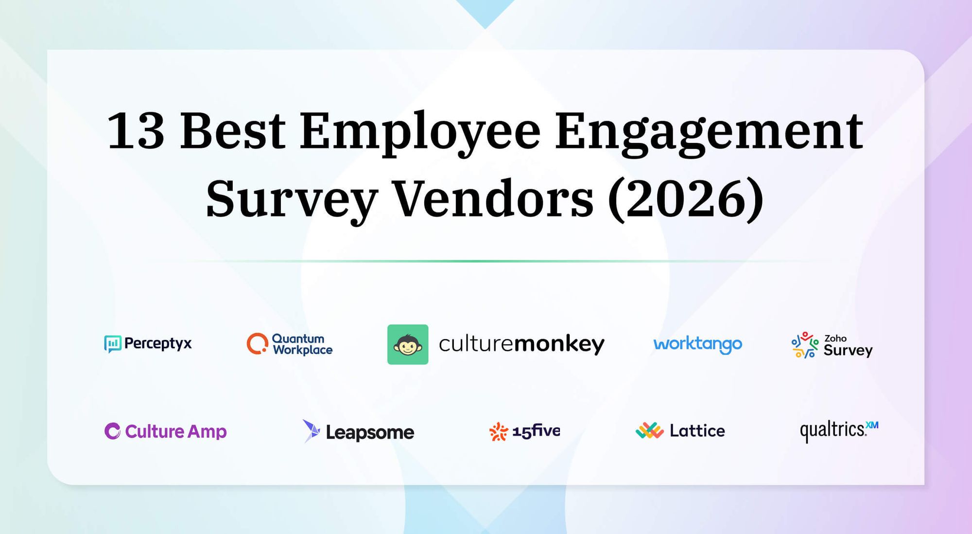 13 Best employee engagement survey vendors and providers (2026)