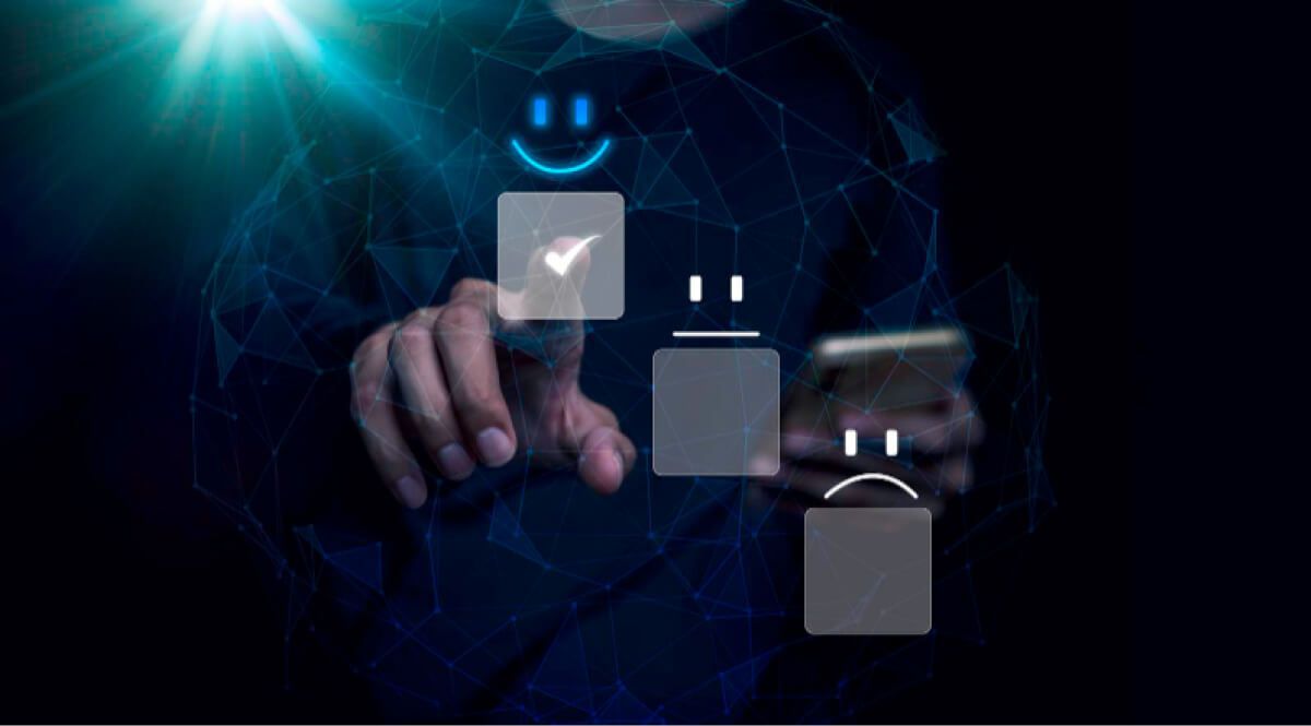 Man touching emotion