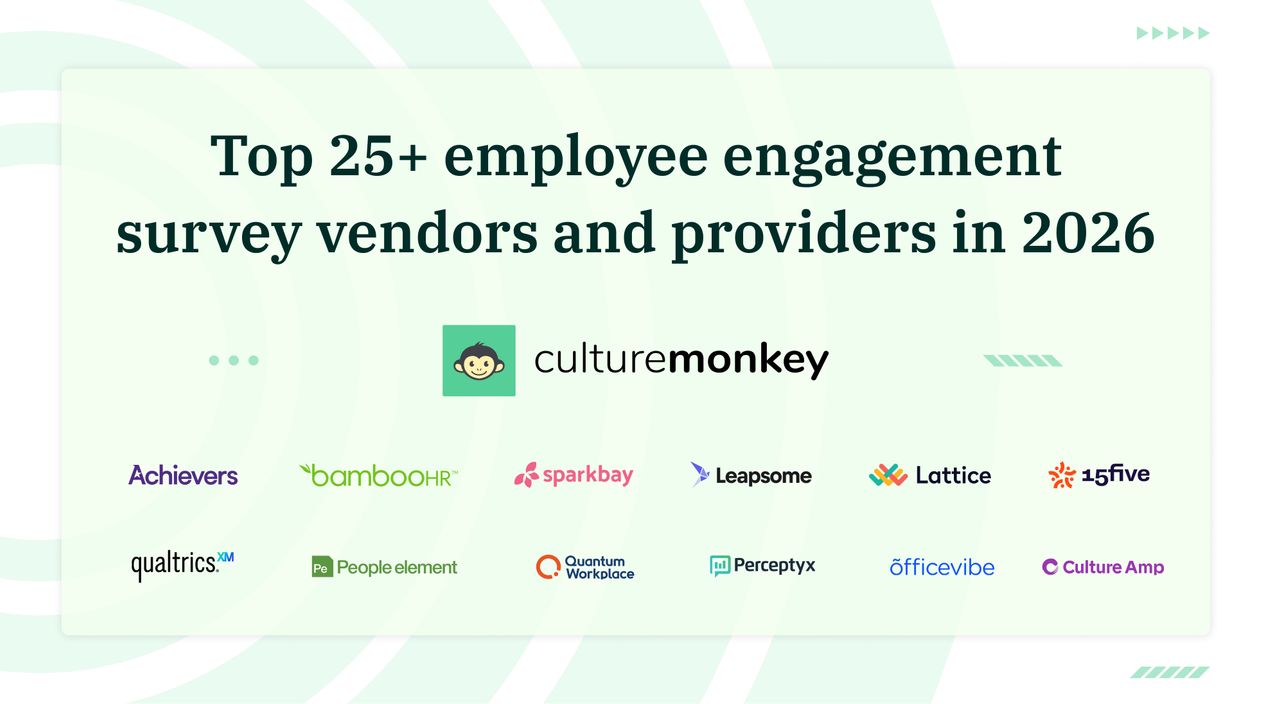 Top 25+ employee engagement survey vendors and providers in 2026