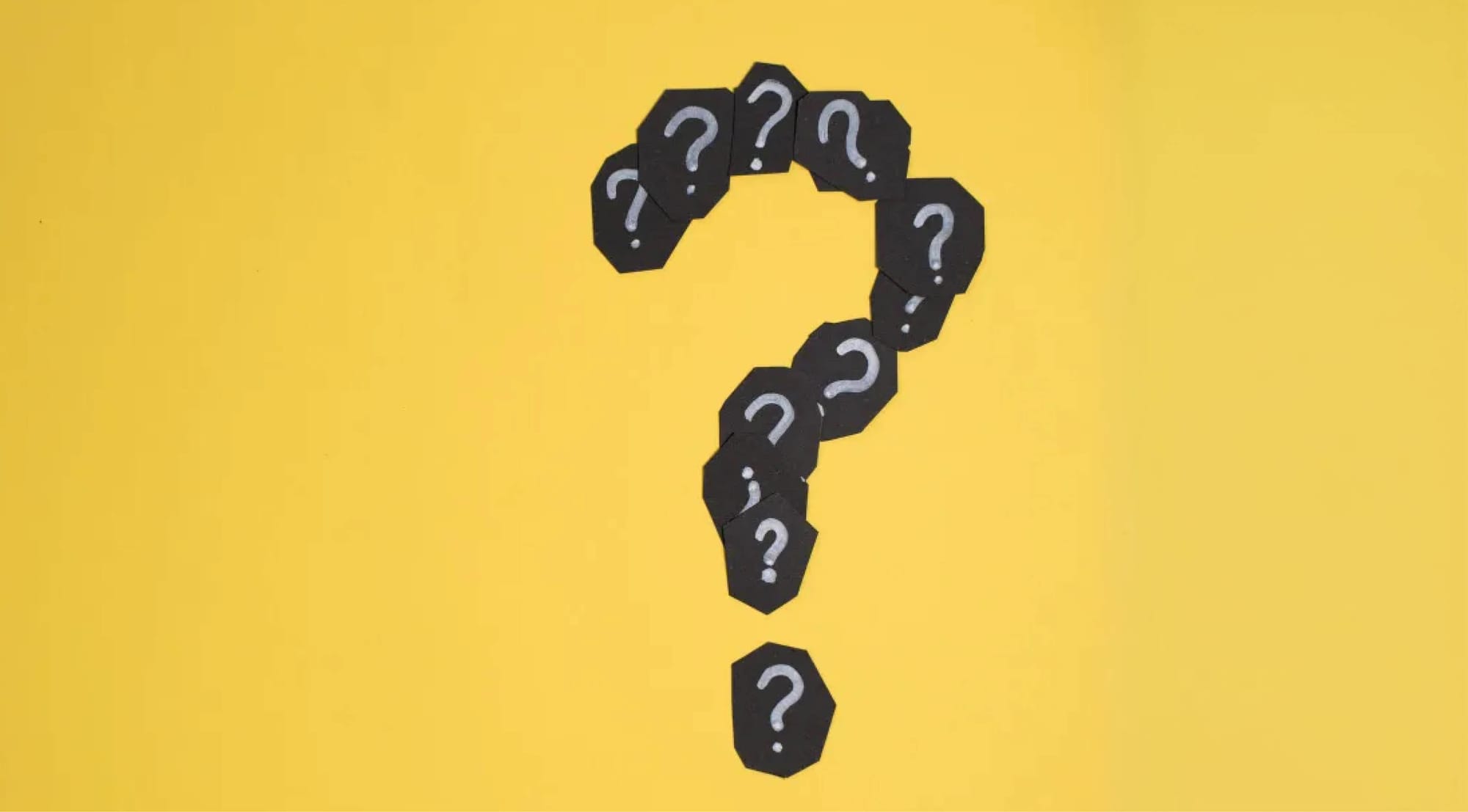 a question mark made with question marks 