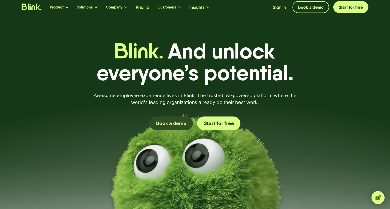 Blink employee experience platform screenshot