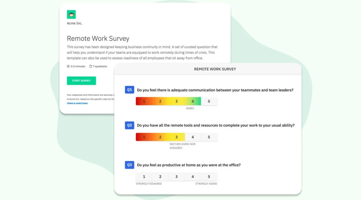 Remote work surveys