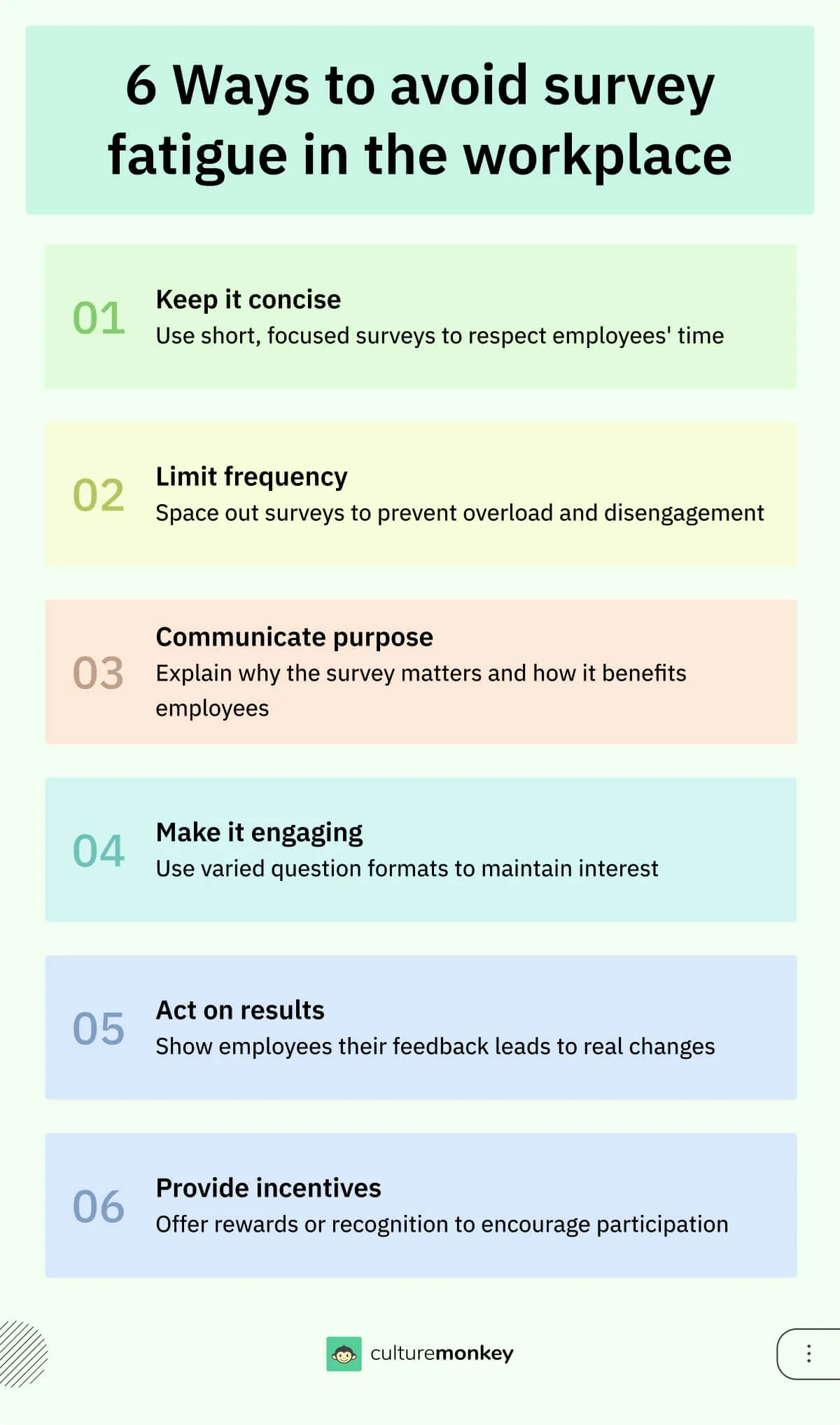 Ways to avoid survey fatigue in the workplace