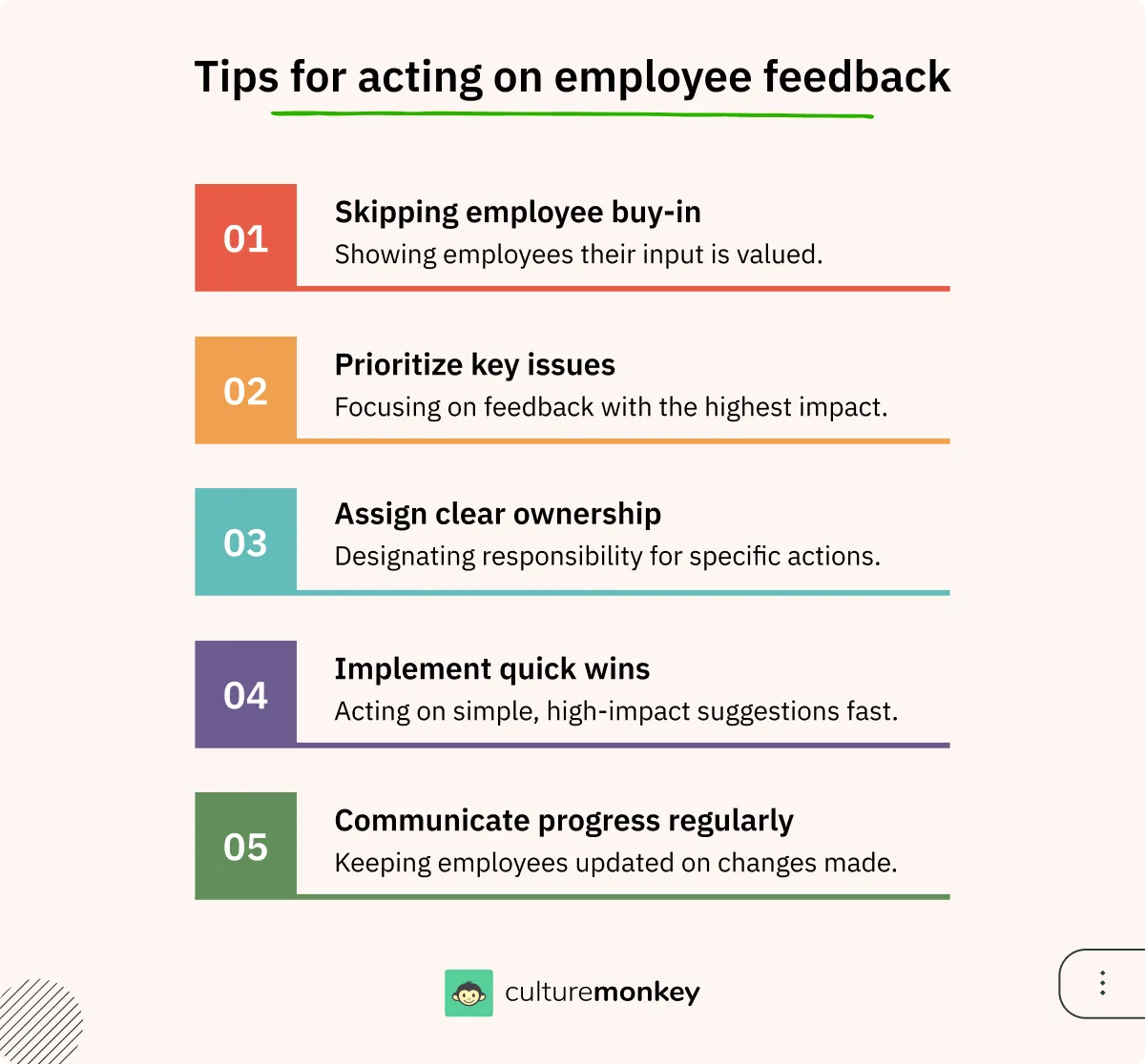 Tips for acting on employee feedback