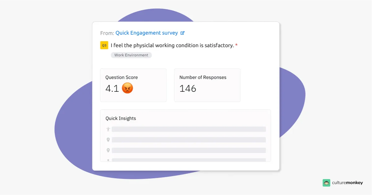 Specific survey question drill-down to uncover opportunities