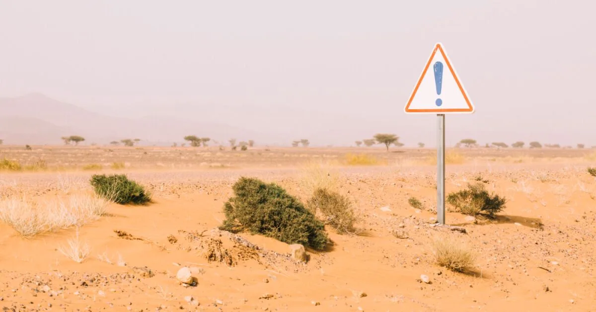 Roadside warning sign