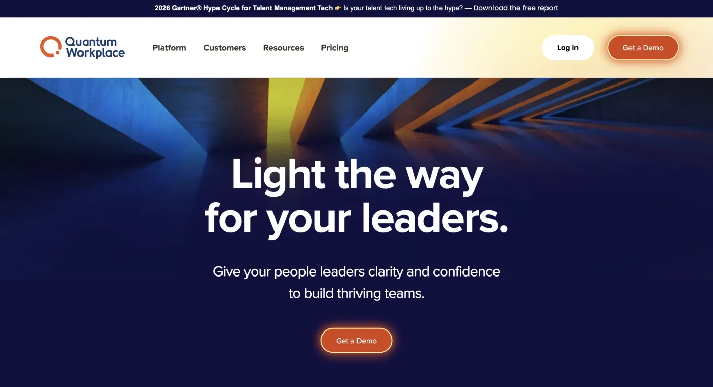 Quantum Workplace homepage — Data-backed survey insights, July 2026
