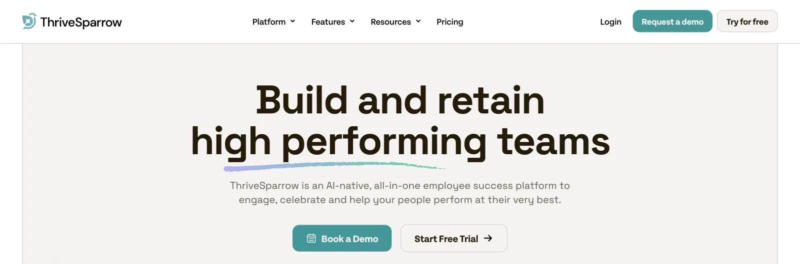 ThriveSparrow - employee success platform with sentiment analytics
