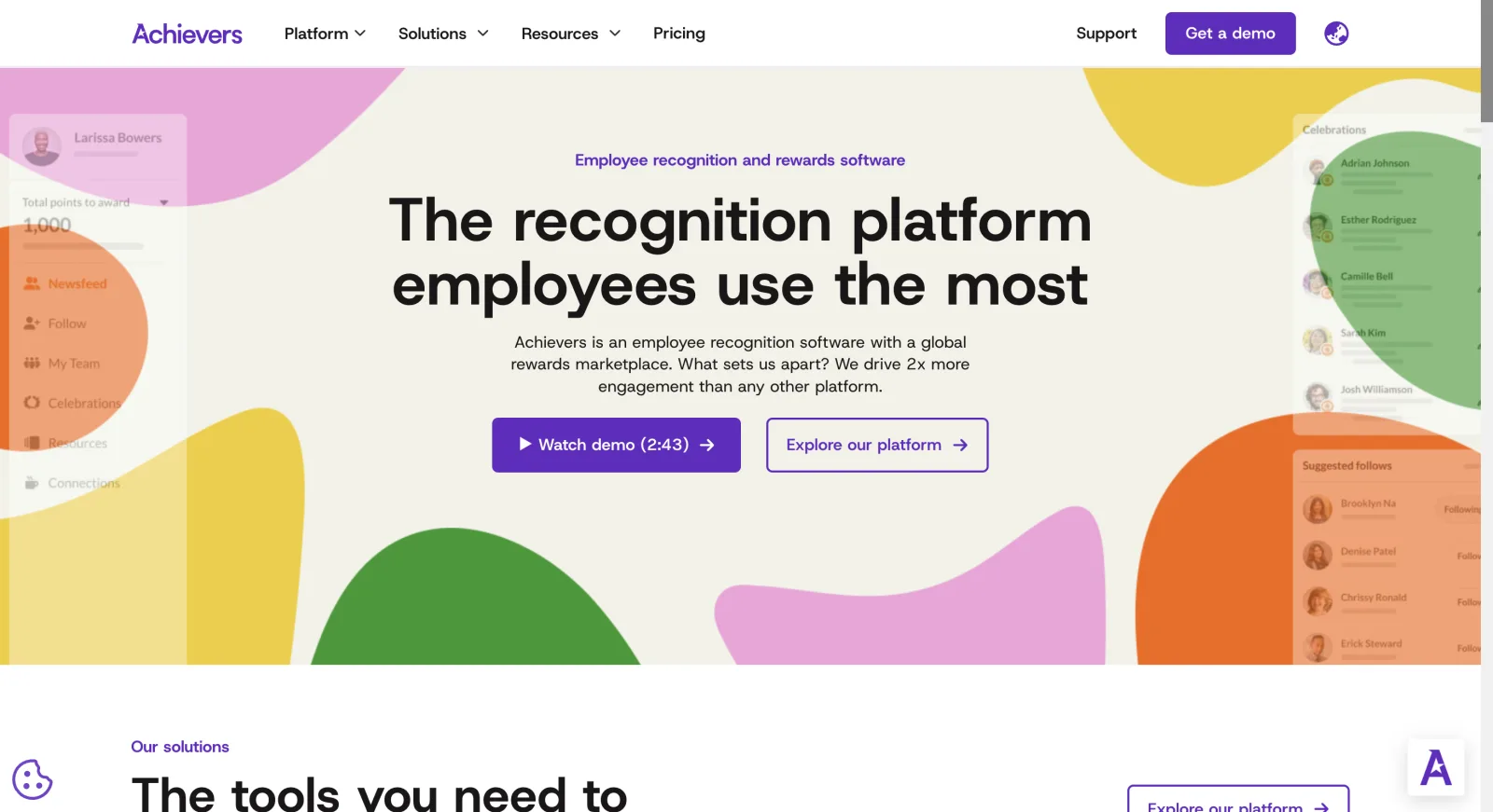 Achievers - employee recognition and rewards platform
