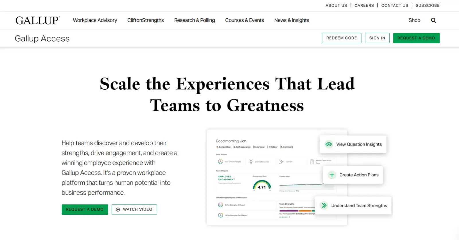 Gallup Access - Q12 engagement survey platform