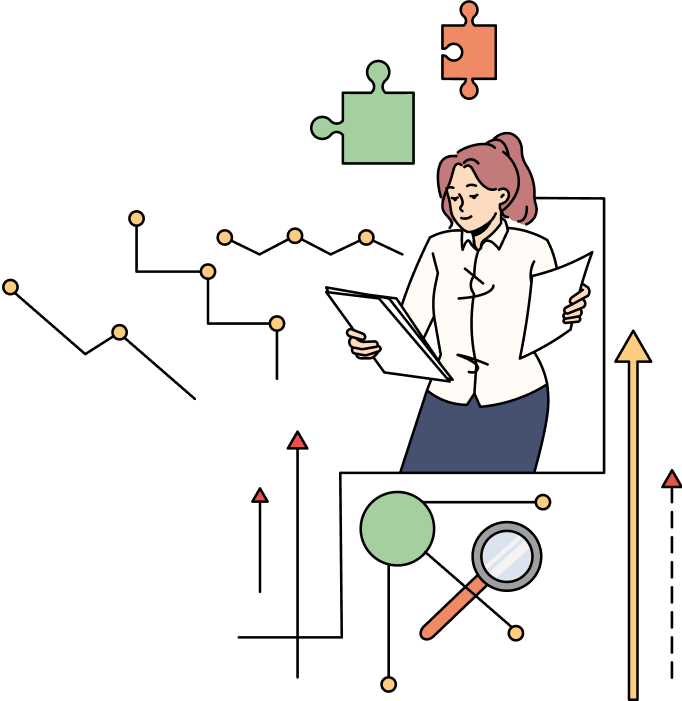 People science research illustration
