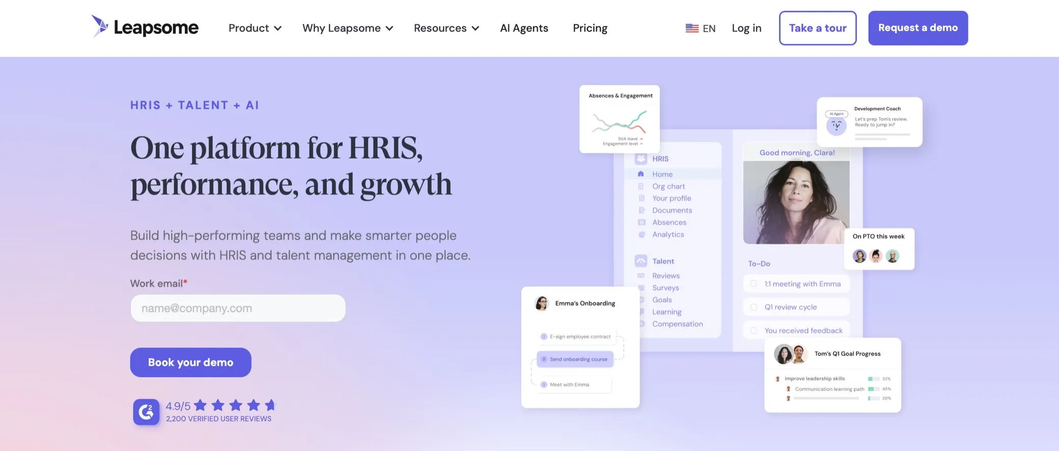 Leapsome product screenshot