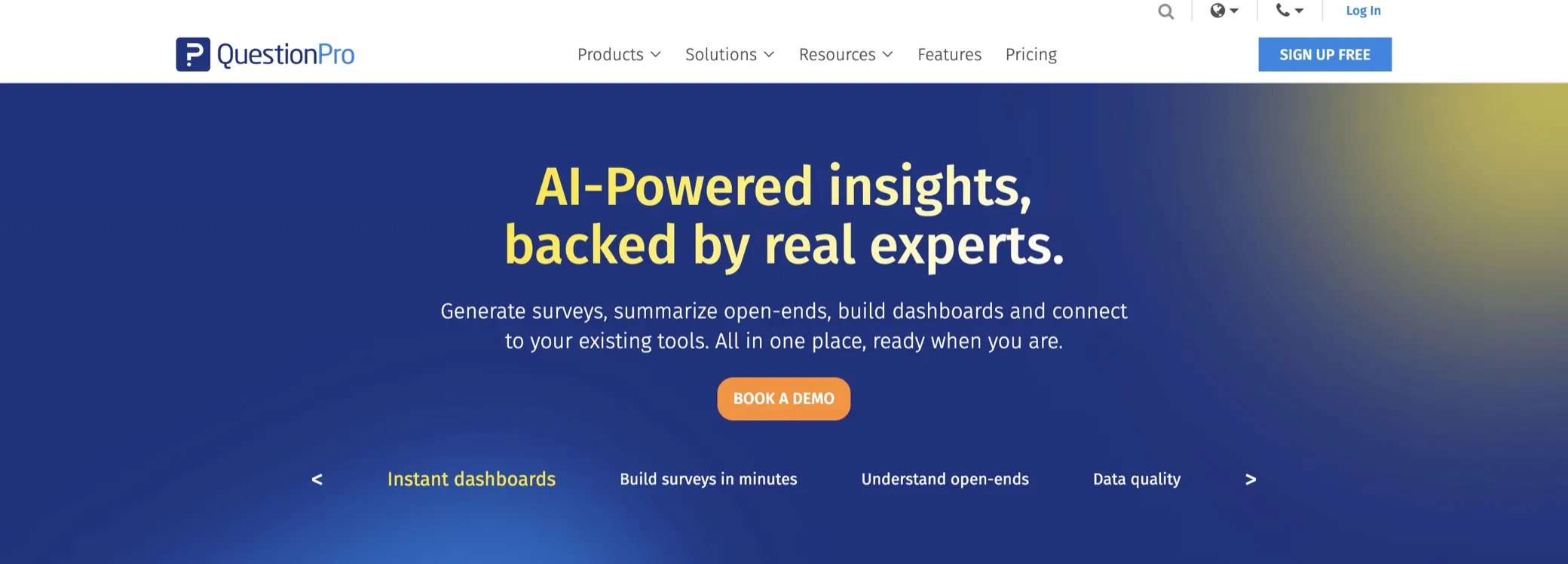 QuestionPro product screenshot