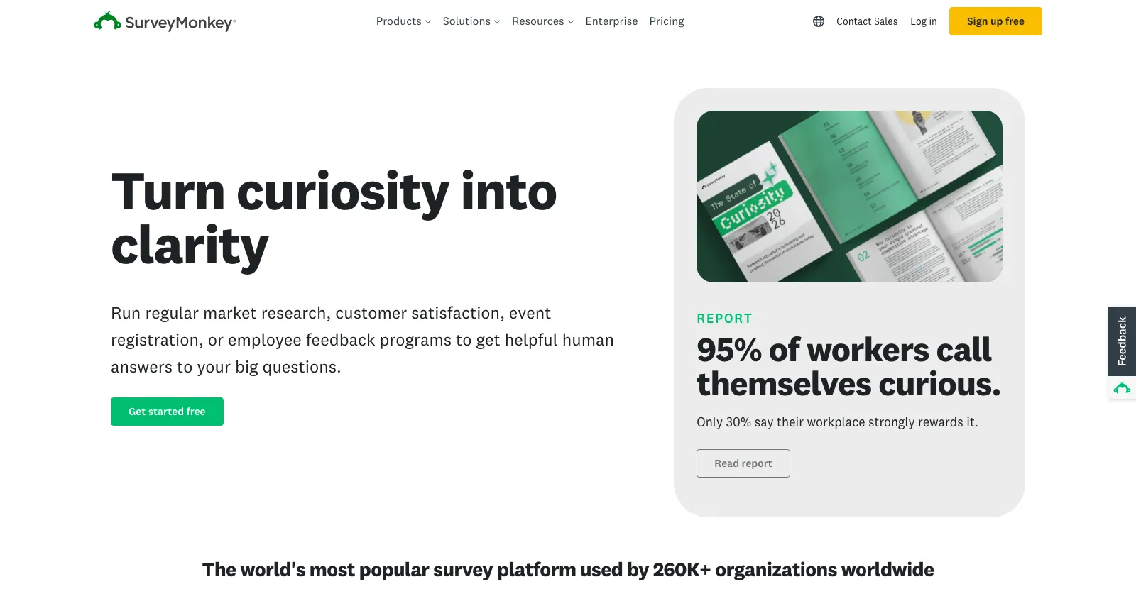 SurveyMonkey - online survey platform homepage