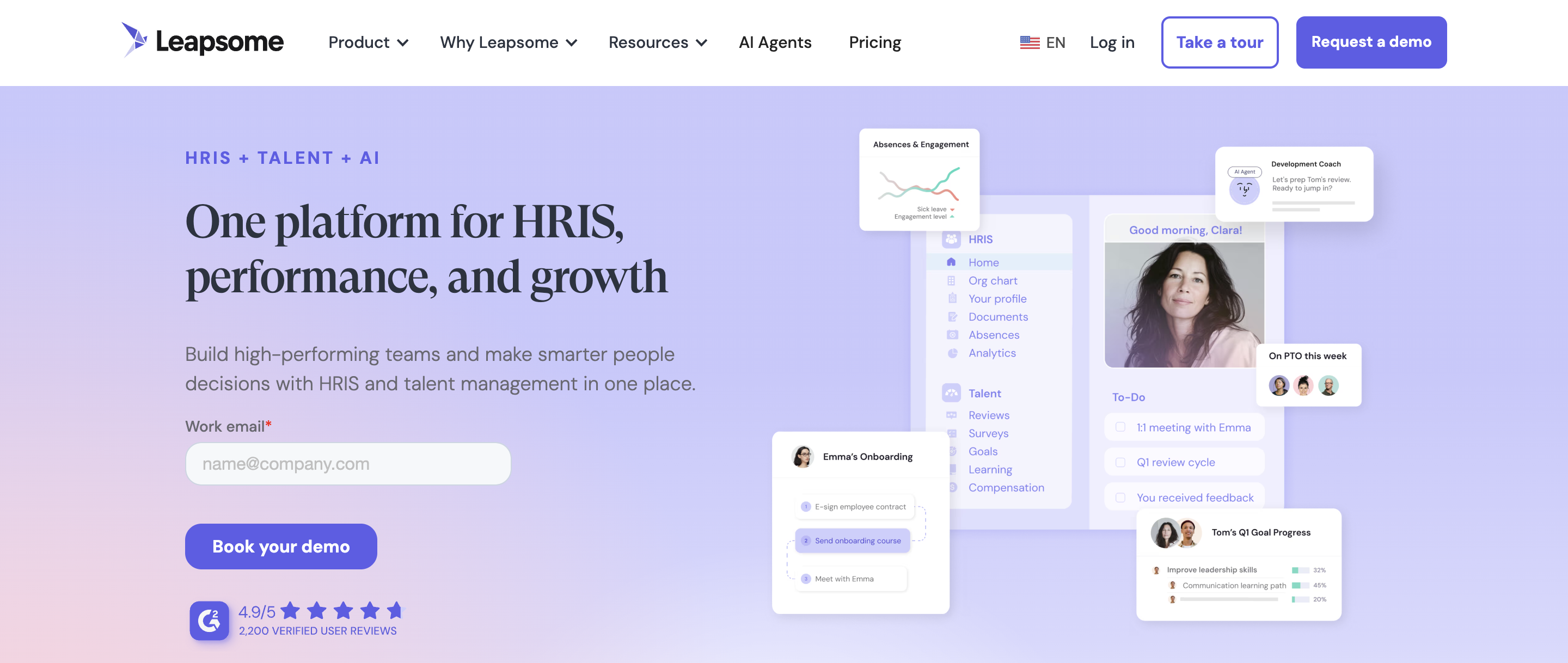 Leapsome product screenshot