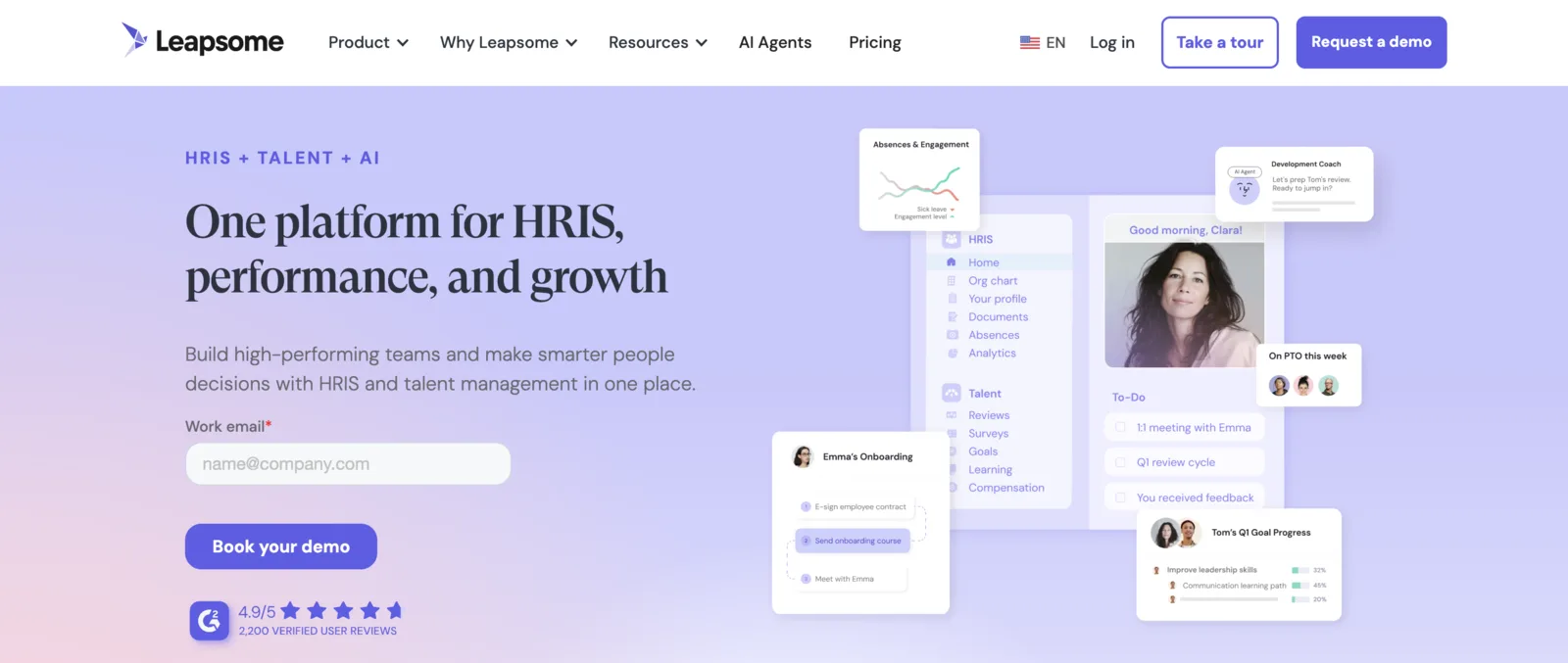 Leapsome product screenshot