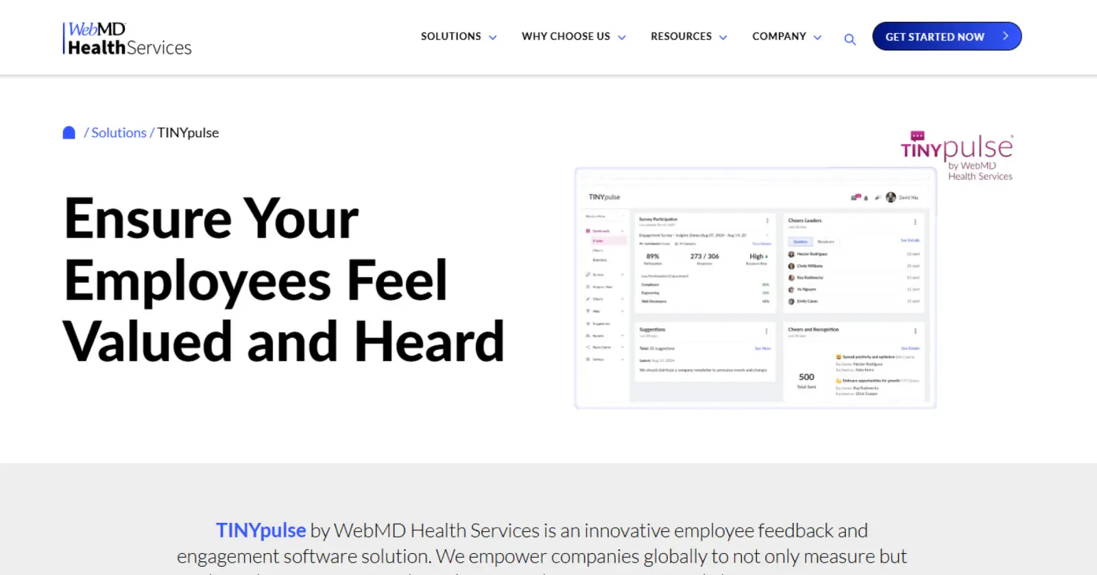 TINYpulse - lightweight employee pulse survey tool