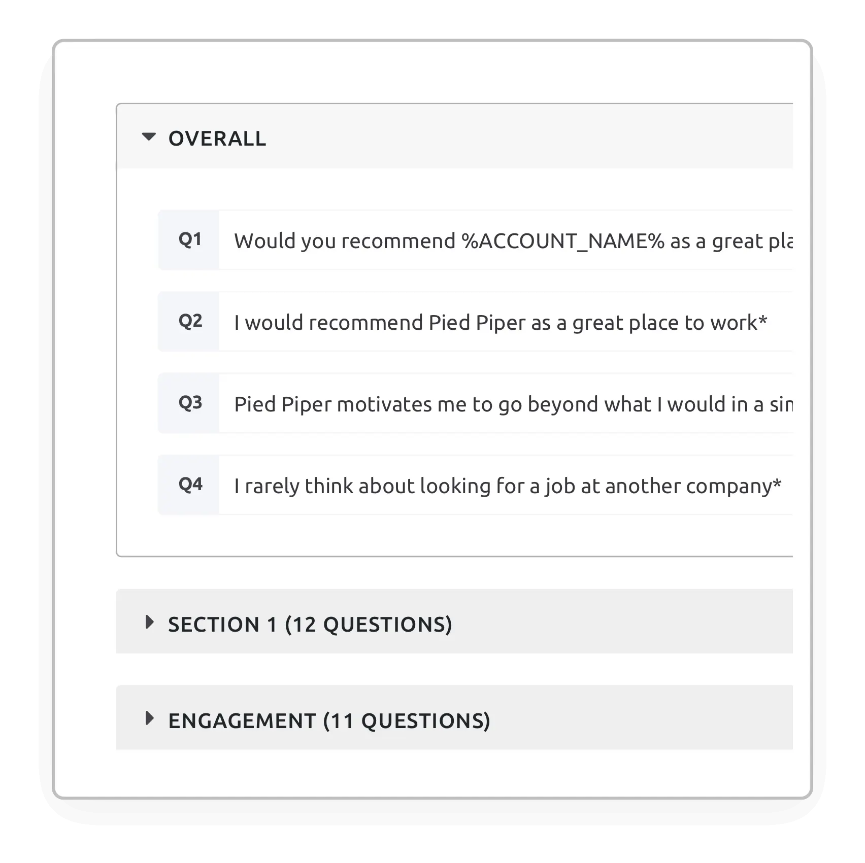 Custom employee survey template