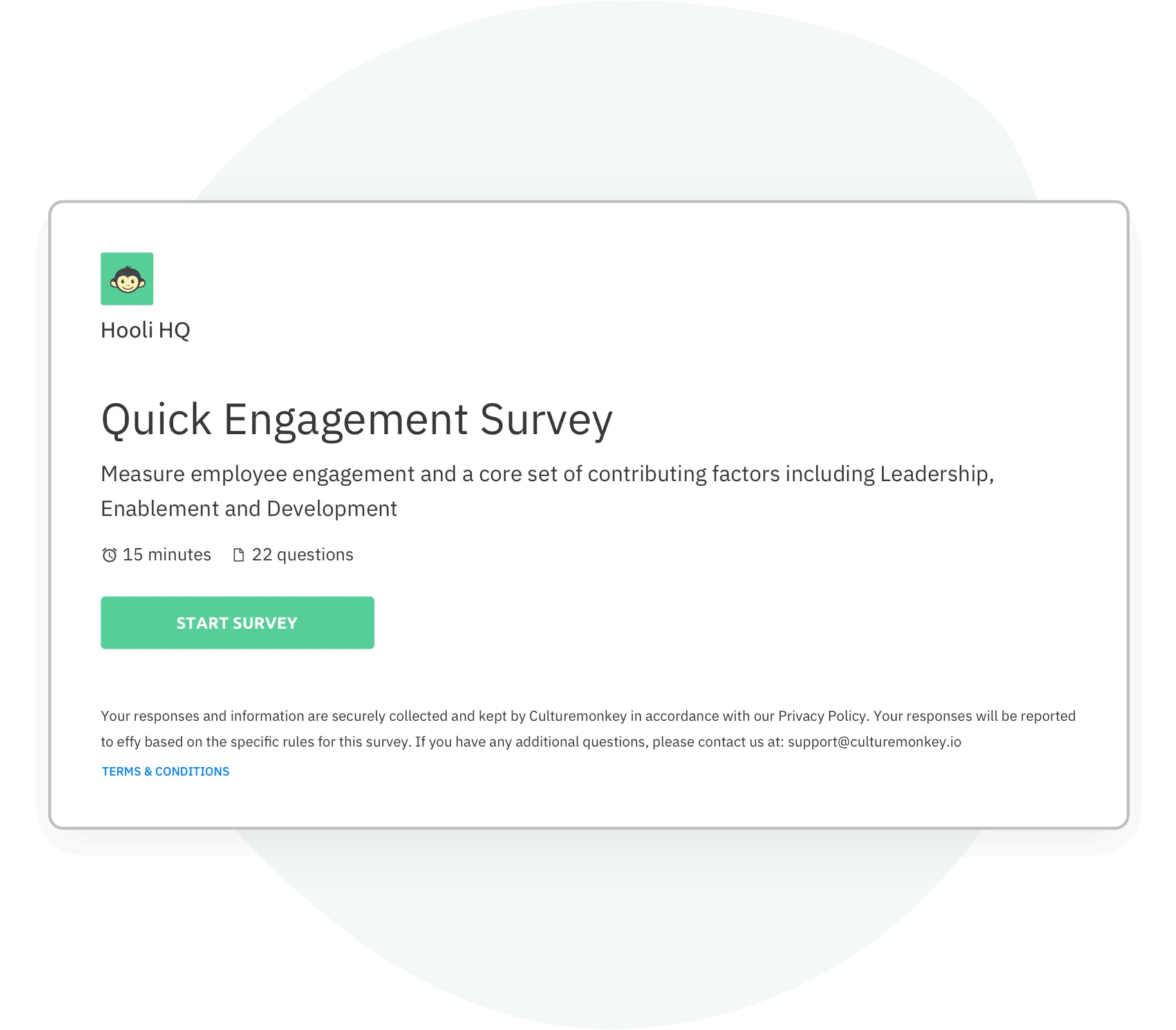 Employee engagement survey template sample