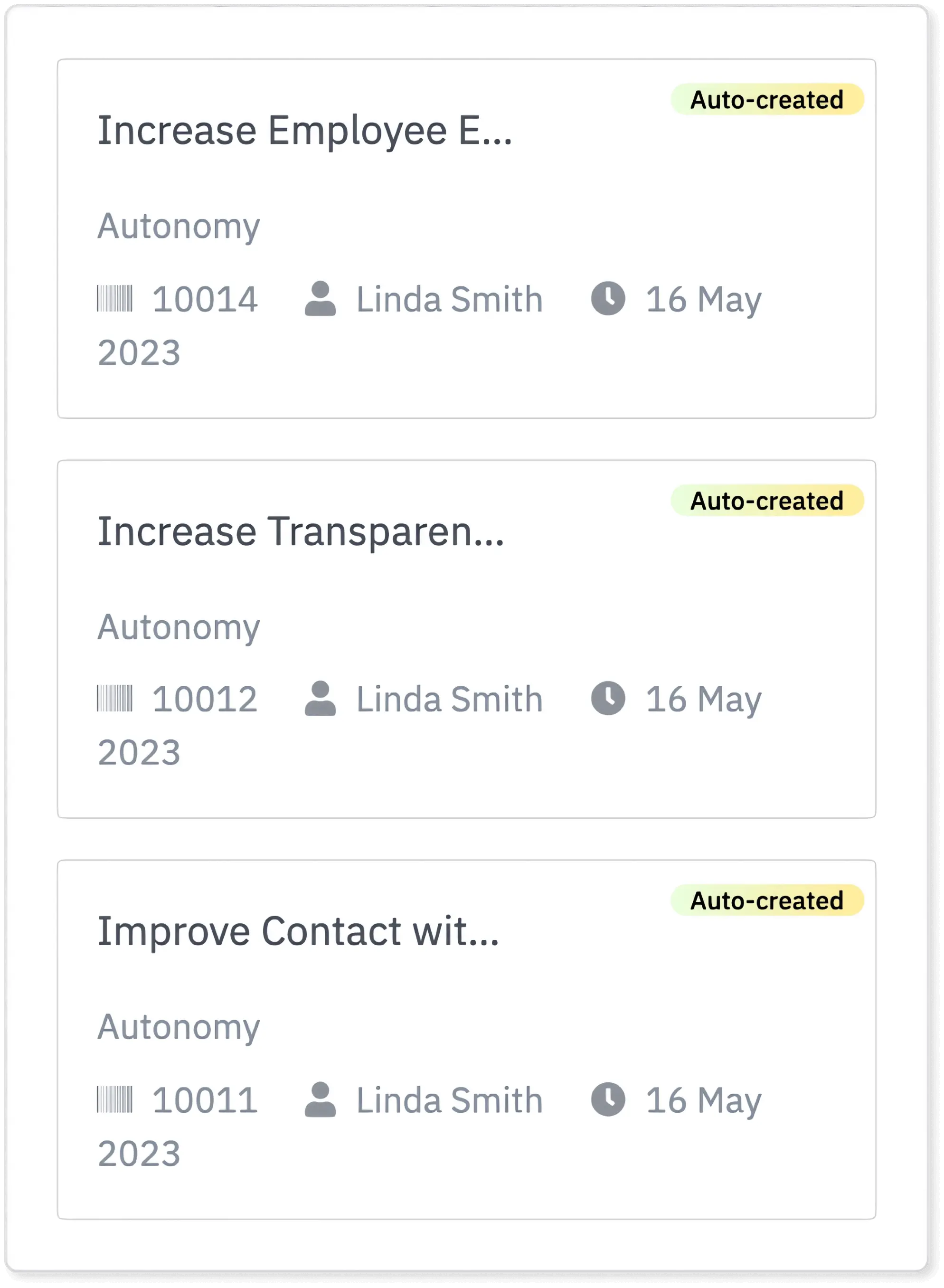 Take relevant AI suggested actions for employee feedback received